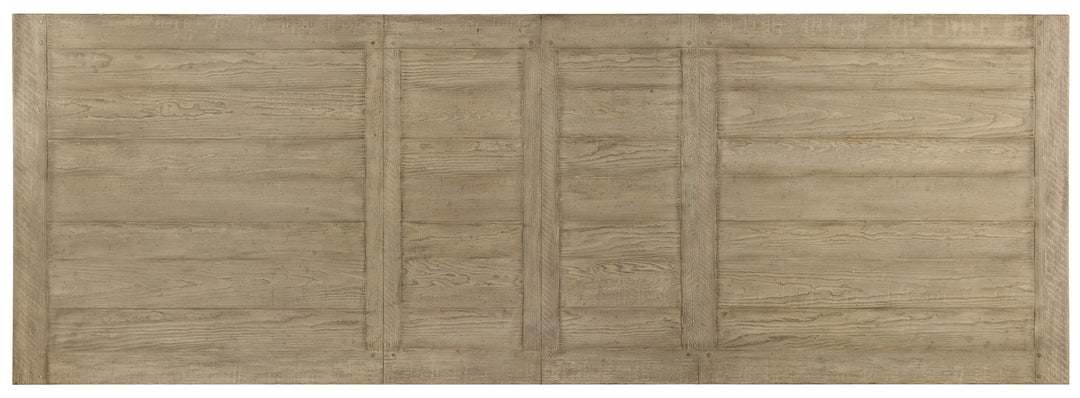 Ciao Bella 84in Trestle Table with 2-18in Leaves-Natural/Gray