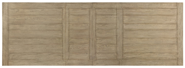 Ciao Bella 84in Trestle Table with 2-18in Leaves-Natural/Gray