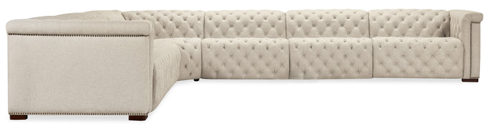 Savion Deux 6 Seat Sectional with Four Power Recliners and Seven Power Headrests