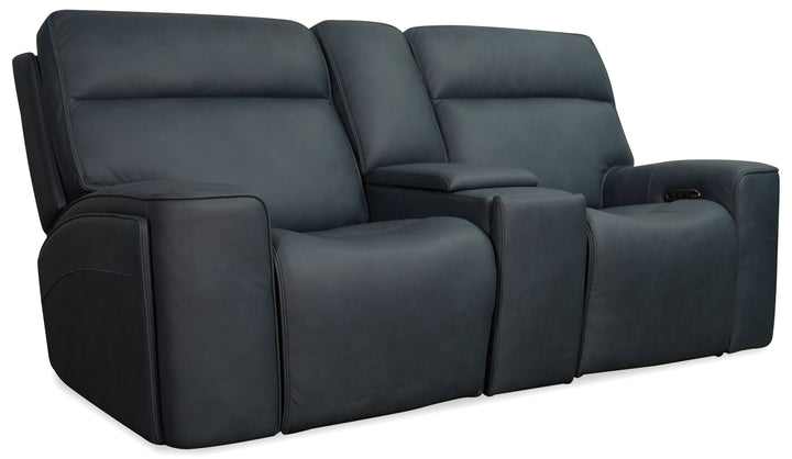Riverton Power Gliding Console Loveseat with Power Headrest/Lumbar