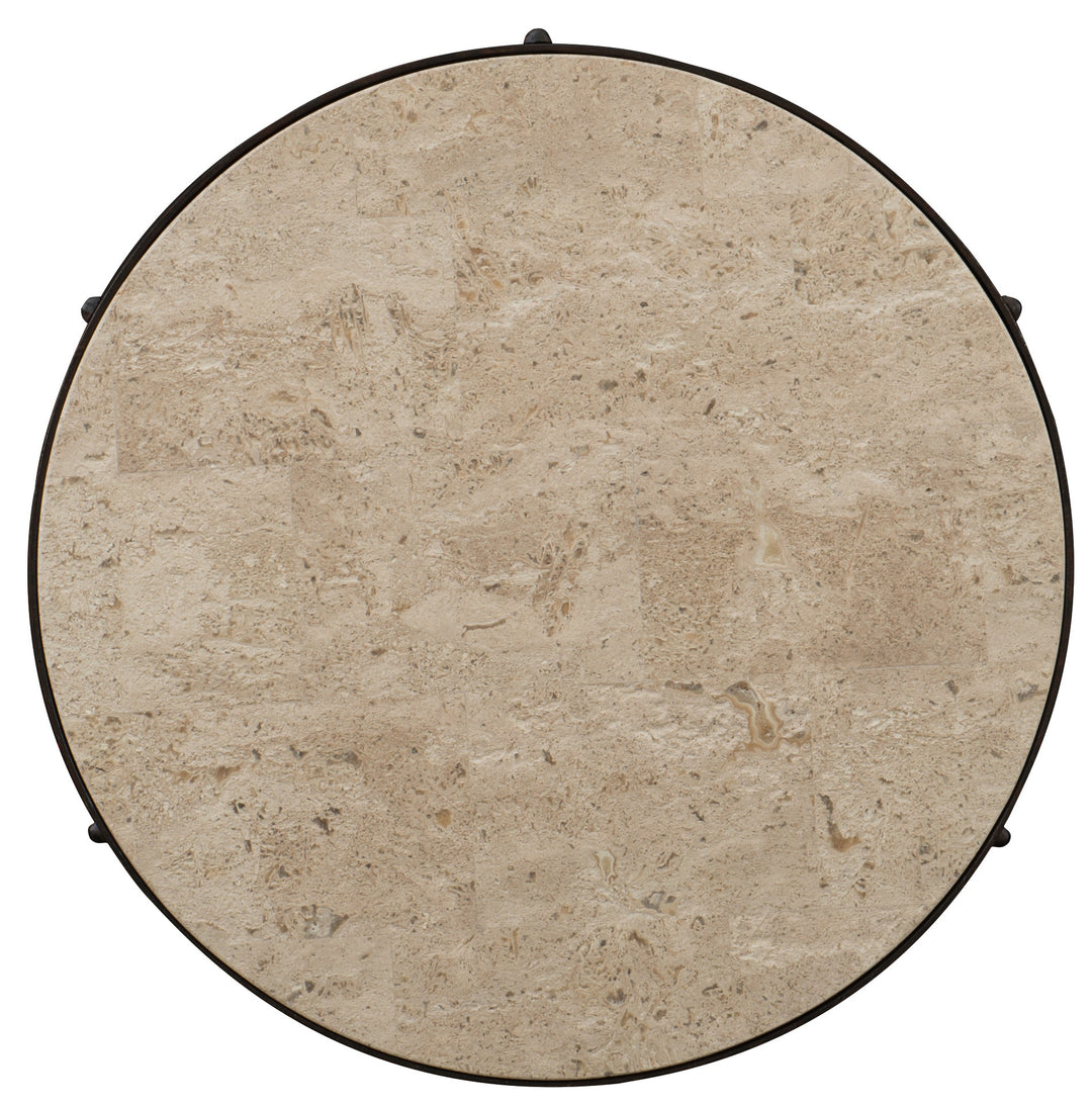 Luckenbach Metal and Stone End Table