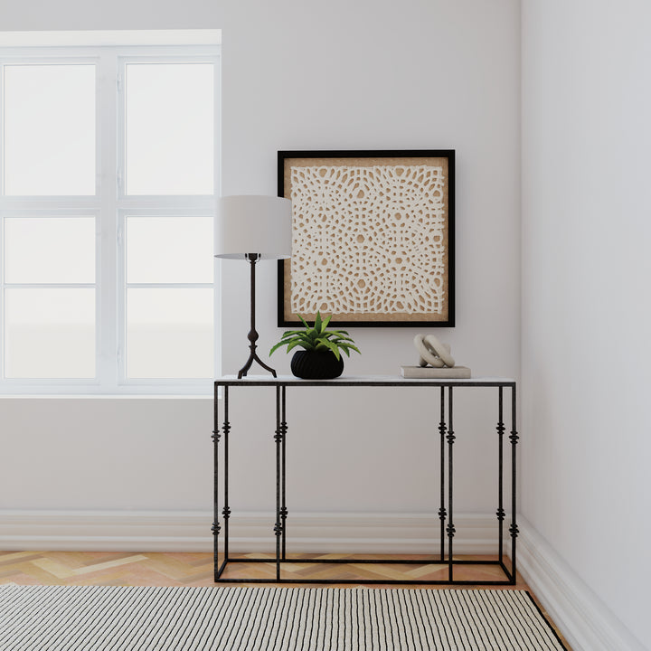 Commerce & Market Small Stone and Metal Console