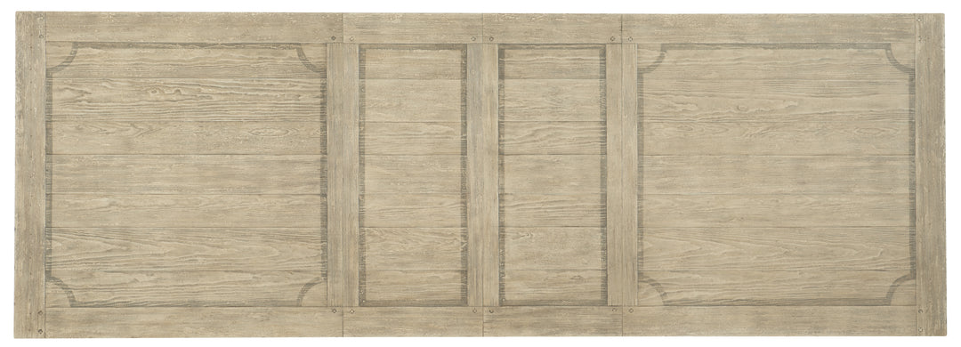 Ciao Bella 84in Trestle Table with 2-18in Leaves-Flaky White/Black