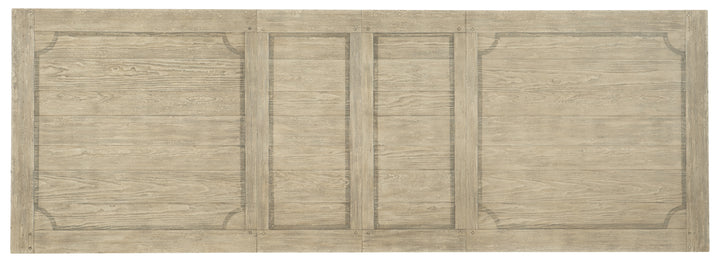 Ciao Bella 84in Trestle Table with 2-18in Leaves-Flaky White/Black