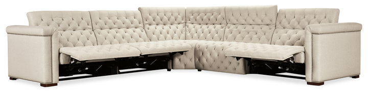 Savion Deux 5 Seat Sectional with Three Power Recliners and Six Power Headrests