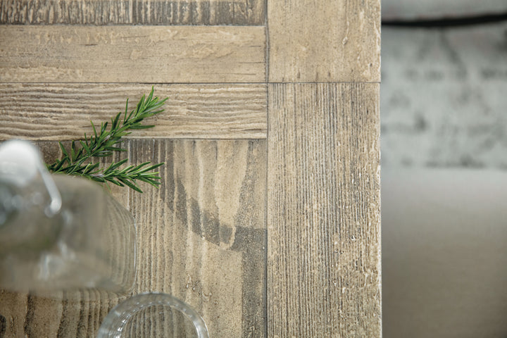 Ciao Bella 84in Trestle Table with 2-18in Leaves-Flaky White/Black