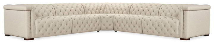 Savion Deux 5 Seat Sectional with Four Power Recliners and Six Power Headrests