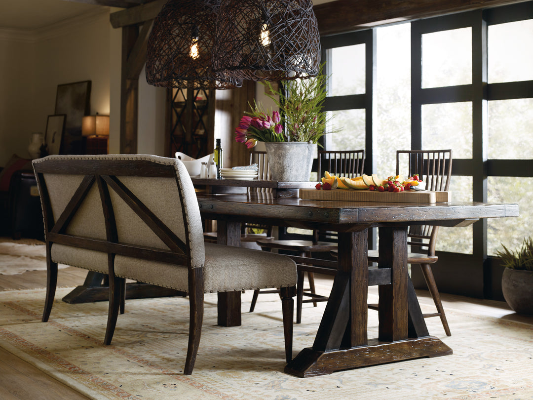 Roslyn County Trestle Dining Table w/2 21in leaves