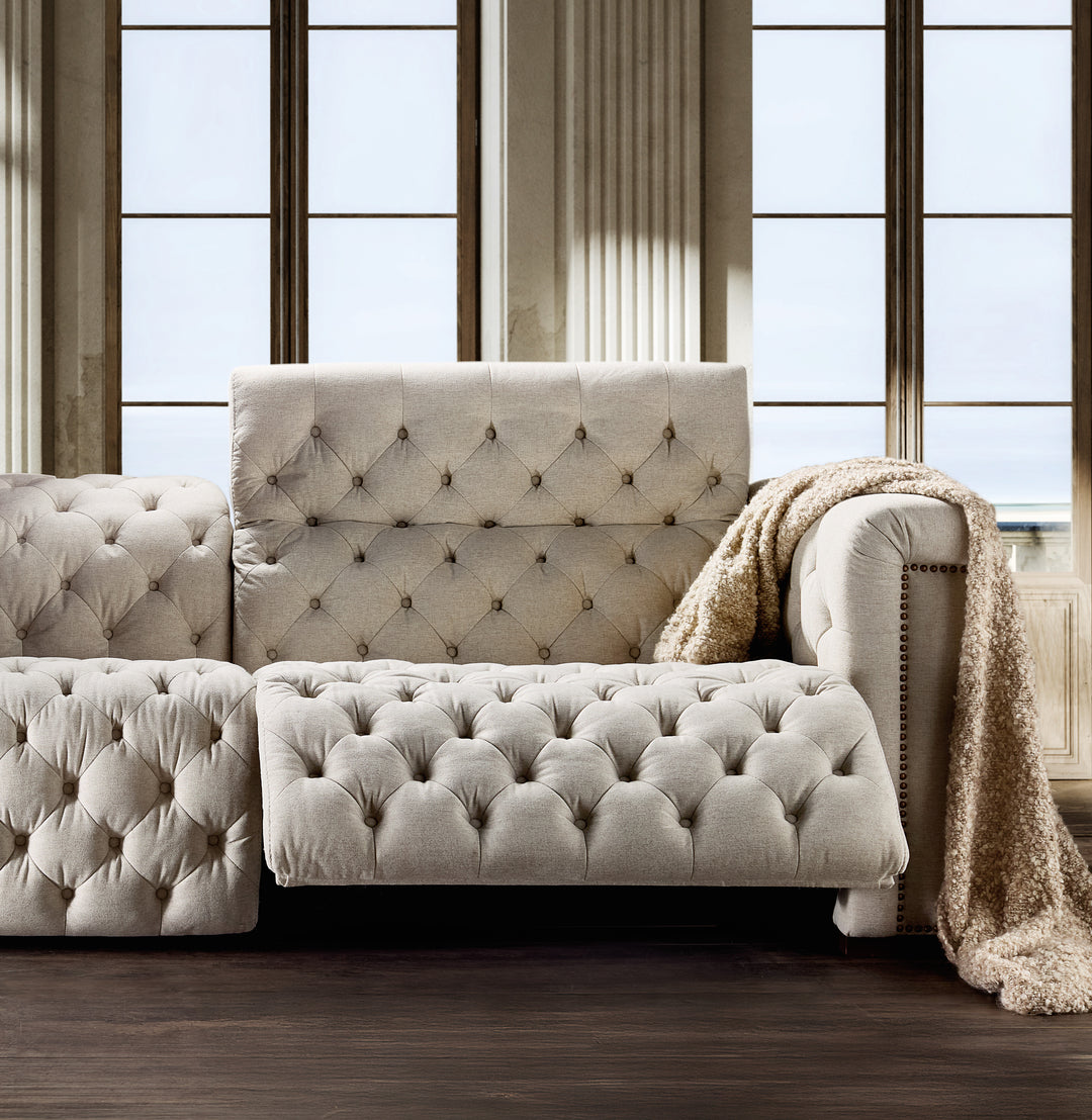 Savion Deux Sofa with Power Recliners and Power Headrests