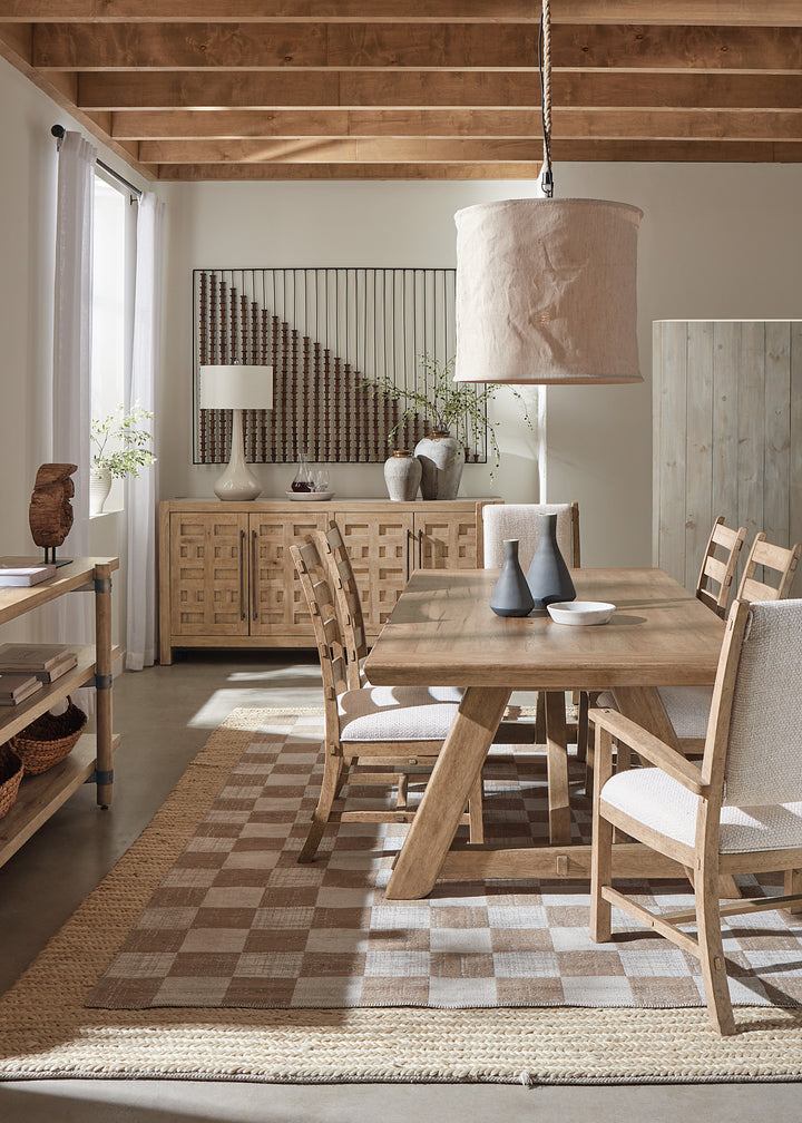 Vineyard Row Rectangle Dining Table with Two 20-inch Leaves