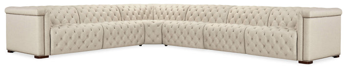 Savion Deux 6 Seat Sectional with Four Power Recliners and Seven Power Headrests