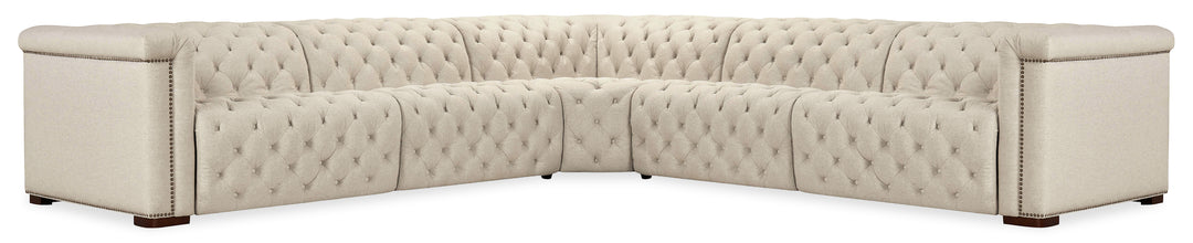 Savion Deux 5 Seat Sectional with Three Power Recliners and Six Power Headrests