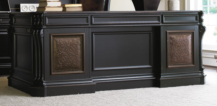 Telluride 76'' Executive Desk withLeather Panels