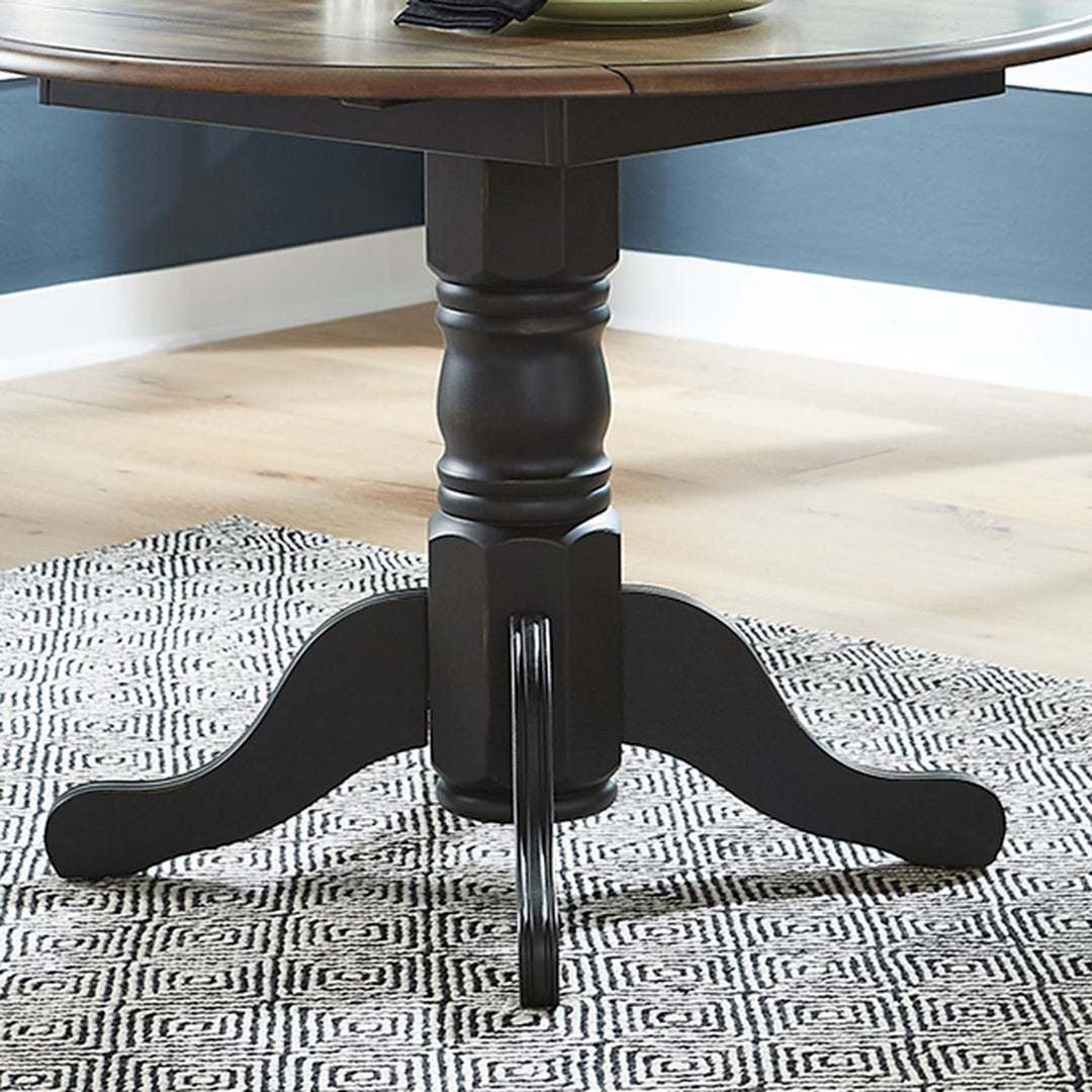 Carolina Crossing Drop Leaf Table Base- Black