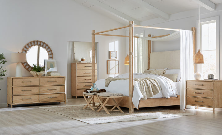 Retreat Pole Rattan Accent Mirror