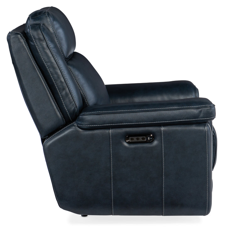Montel Lay Flat Power Recliner with Power Headrest & Lumbar