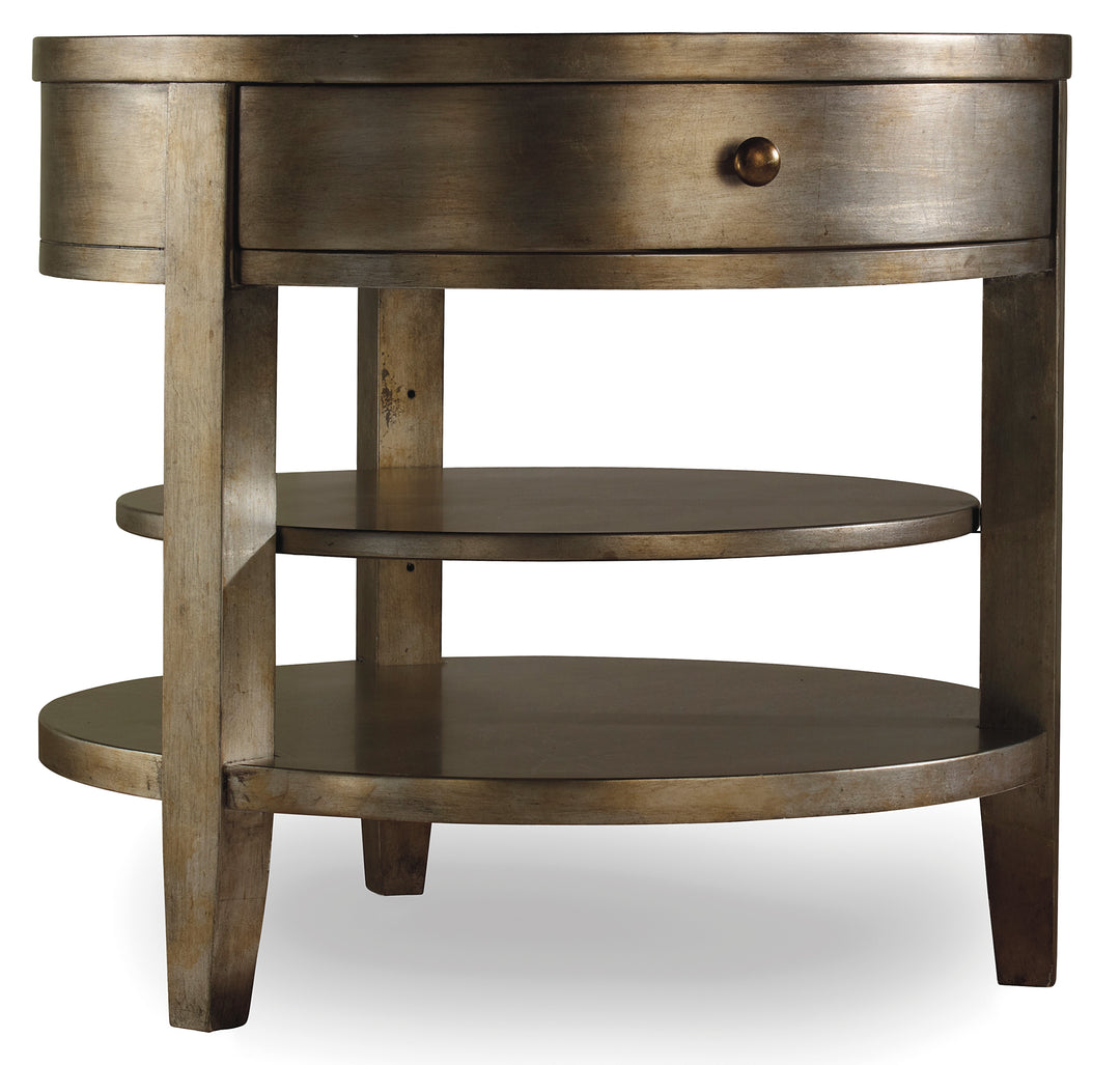 Sanctuary One-Drawer Round Lamp Table - Visage