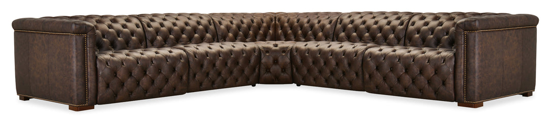 Savion Deux 5 Seat Sectional with Three Power Recliners and Six Power Headrests