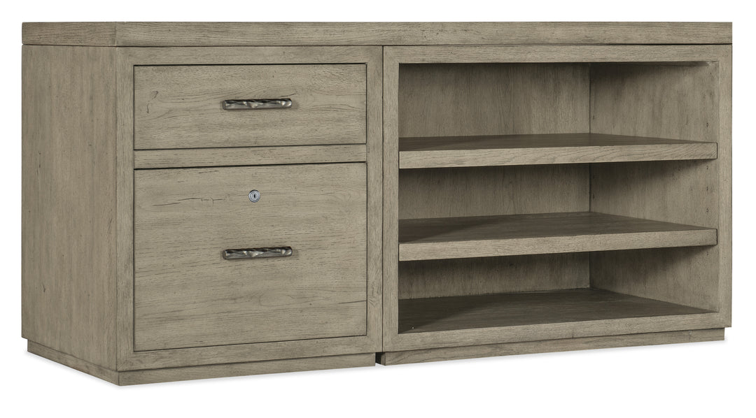 Linville Falls 60" Credenza with File and Open Desk Cabinet