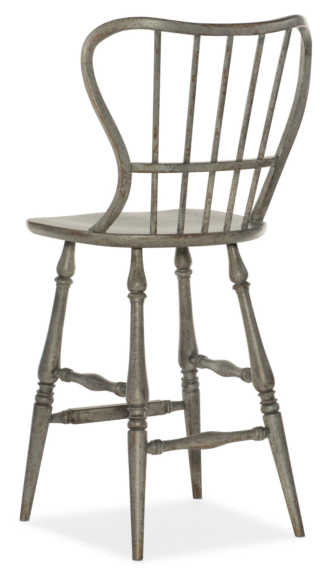 Ciao Bella Spindle Back Bar Stool-Speckled Gray