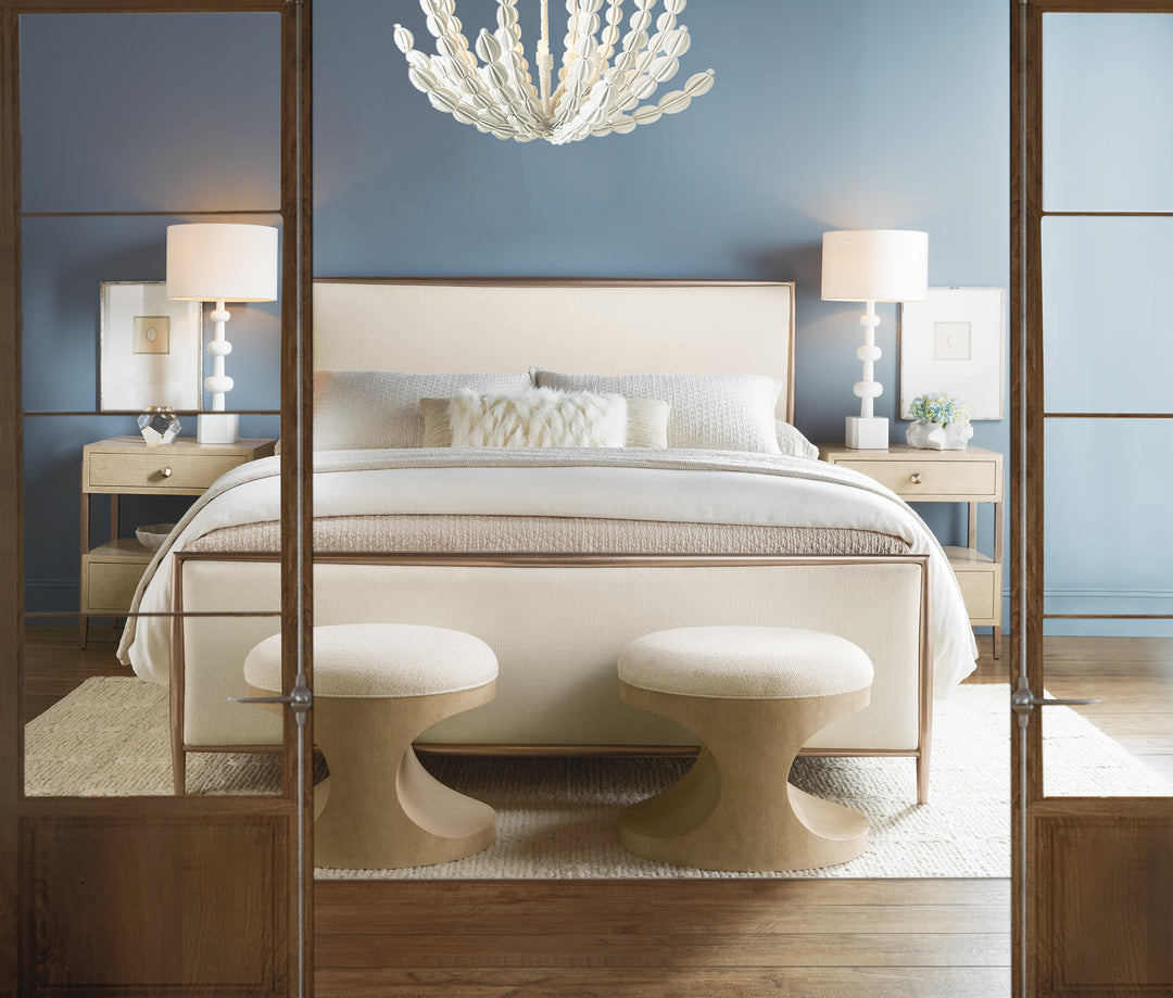 Westwood King Upholstered Metal Bed