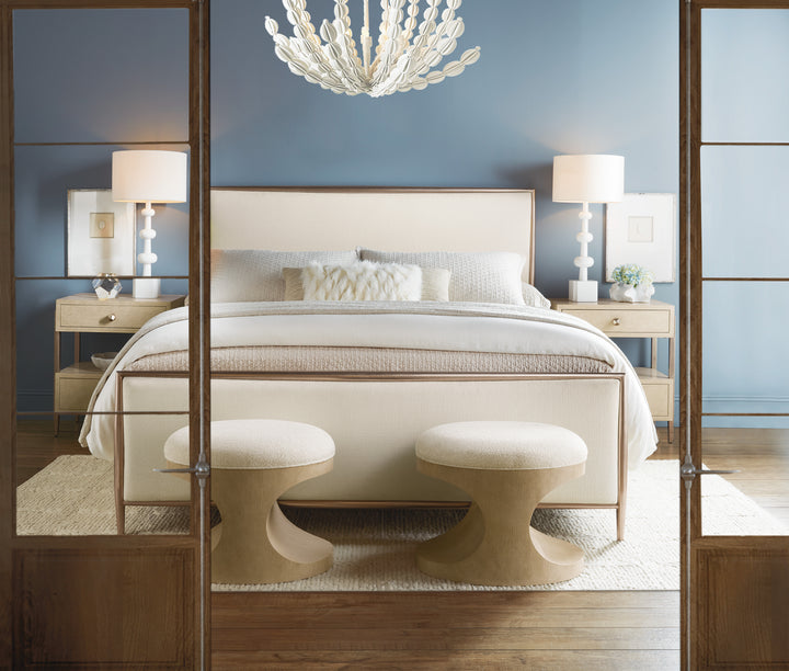 Westwood King Upholstered Metal Bed