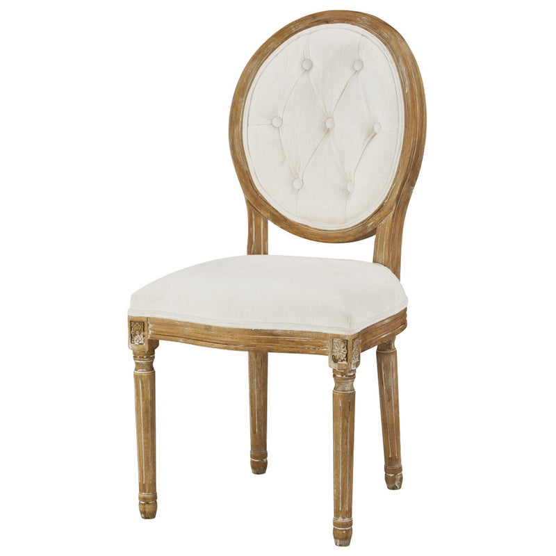 Meg Tufted Side Chair (Washable White)