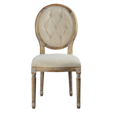 Meg Tufted Side Chair (French Linen)