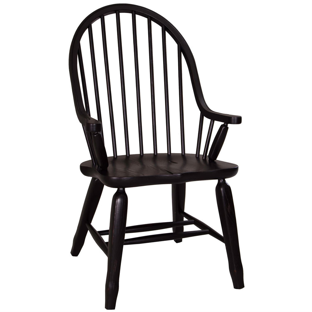 Bow Back Arm Chair - Black