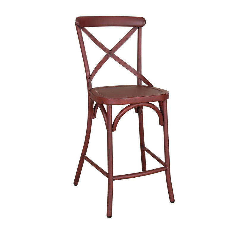 Vintage Series X Back Counter Chair - Red