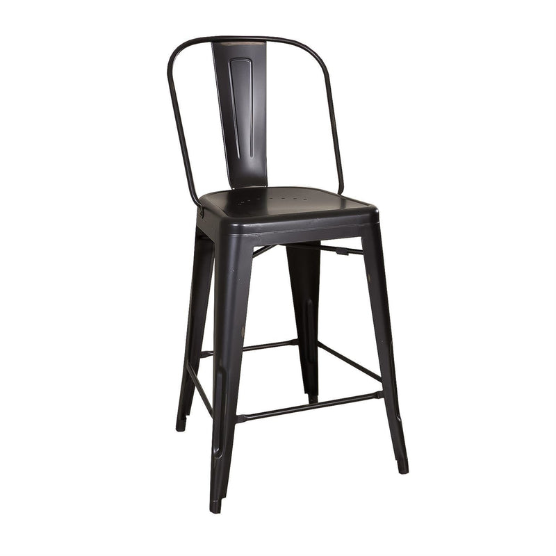 Vintage Series Bow Back Counter Chair - Black