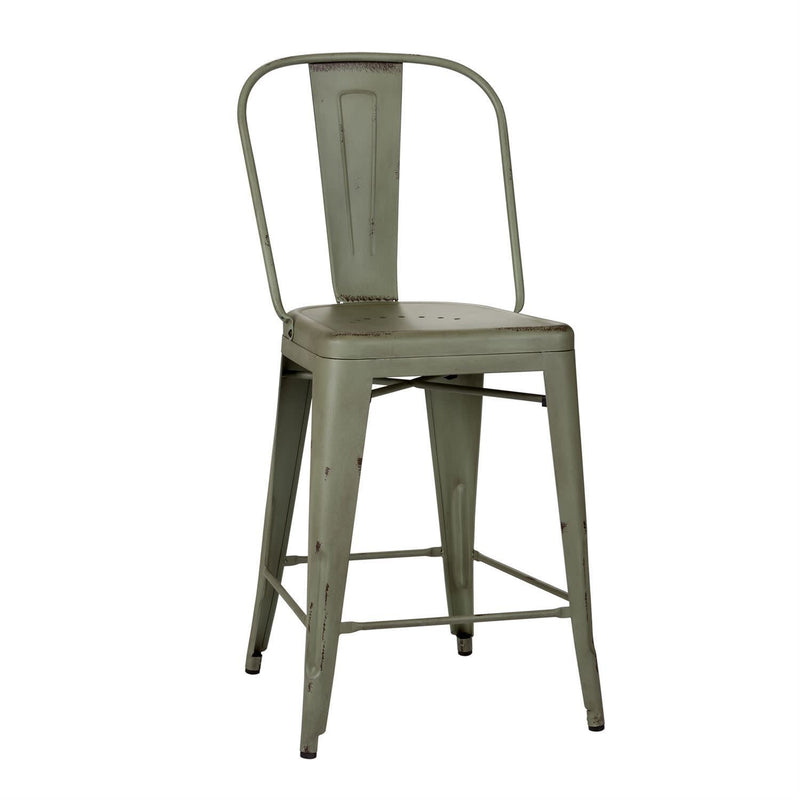 Vintage Series Bow Back Counter Chair - Green