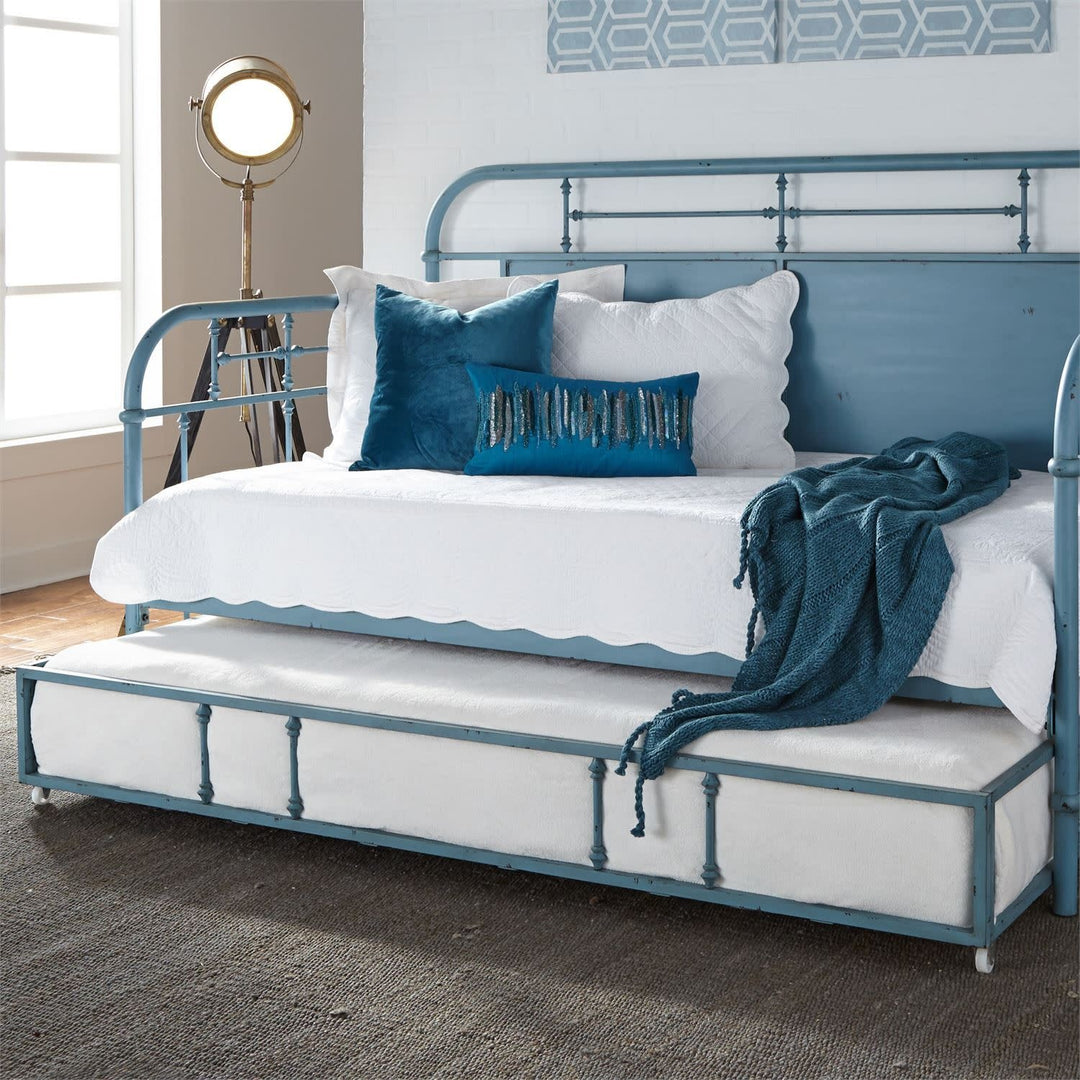 Vintage Series Twin Metal Trundle - Blue
