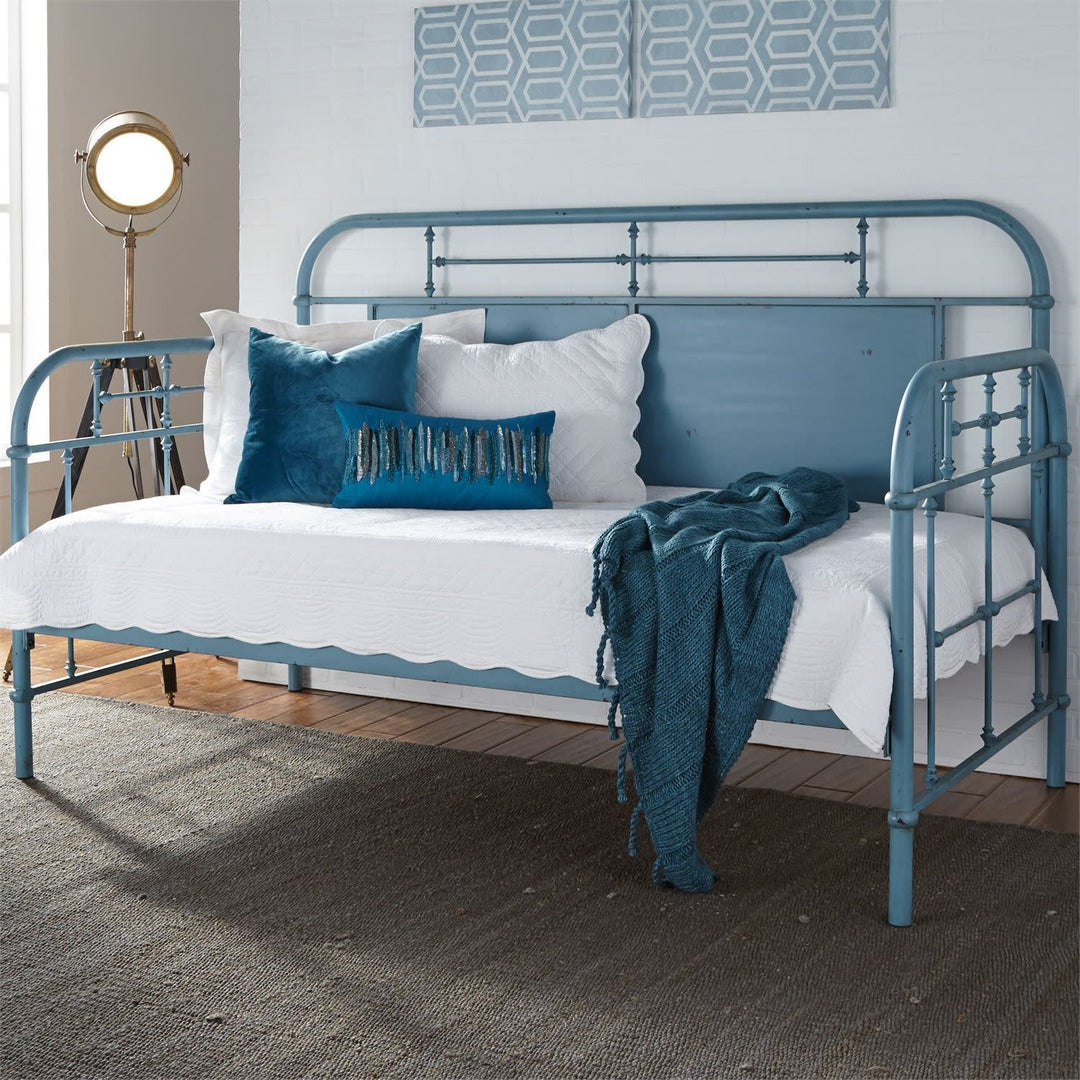 Vintage Series Twin Metal Day Bed - Blue
