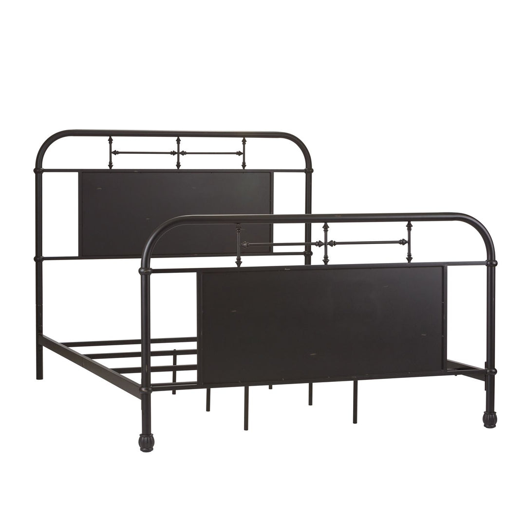 Vintage Series King Metal Bed - Black