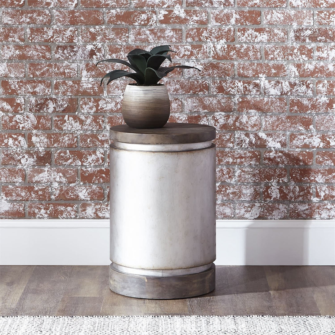 West End Drum End Table