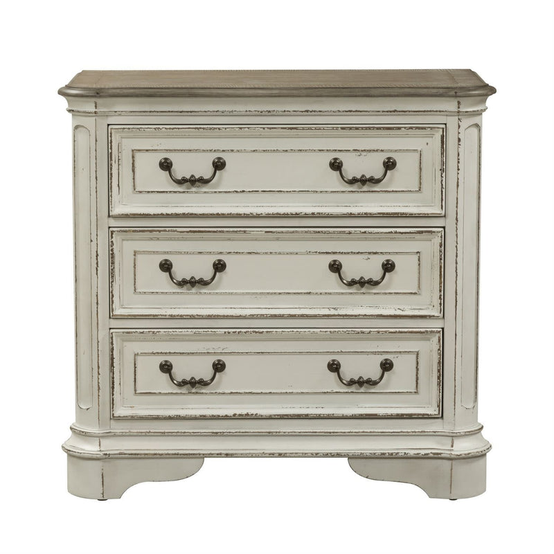 Magnolia Manor 3 Drawer Bedside Chest w/ Charging Station