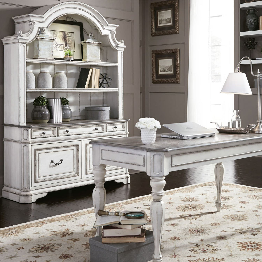 Magnolia Manor 3 Piece Desk & Hutch Set