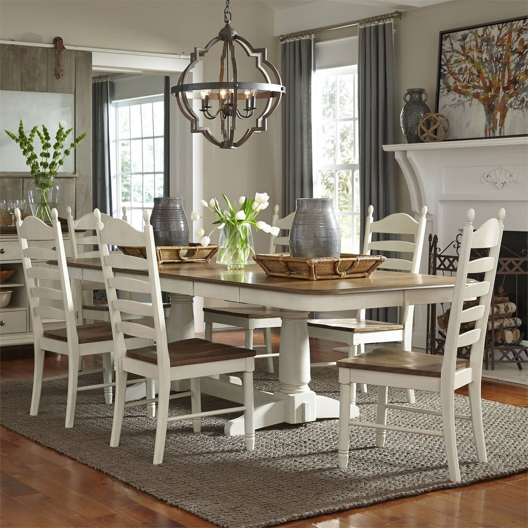 Springfield 7 Piece Double Pedestal Table Set
