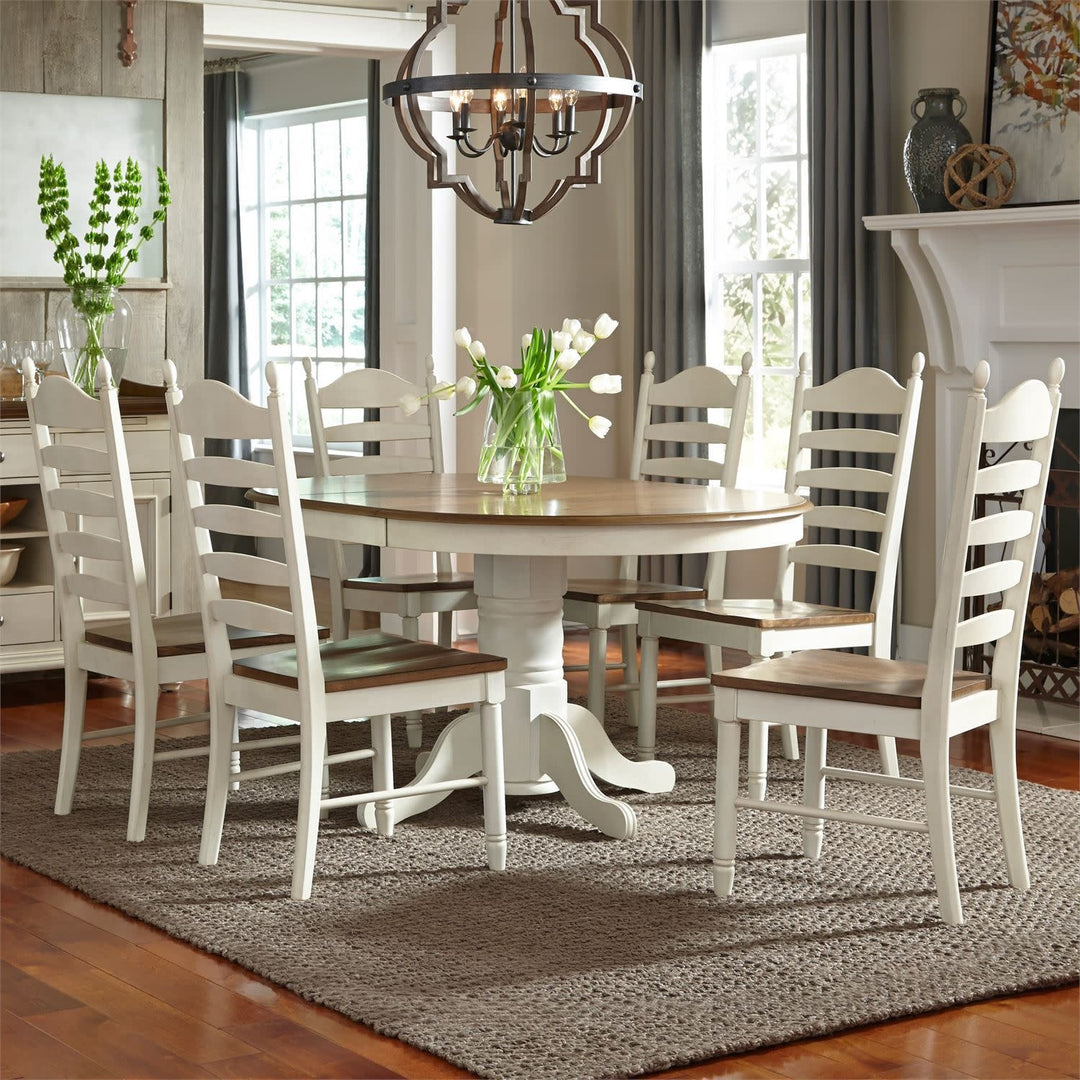 Springfield 7 Piece Pedestal Table Set – Sigman-Mills Furniture