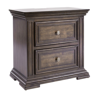 Big Valley 2 Drawer Night Stand w/ Charging Station