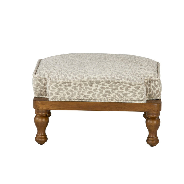 Nick Stackable Ottoman (Snow Leopard)