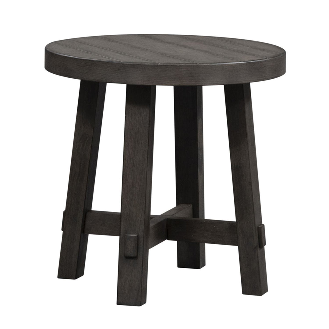 Modern Farmhouse Splay Leg Round End Table