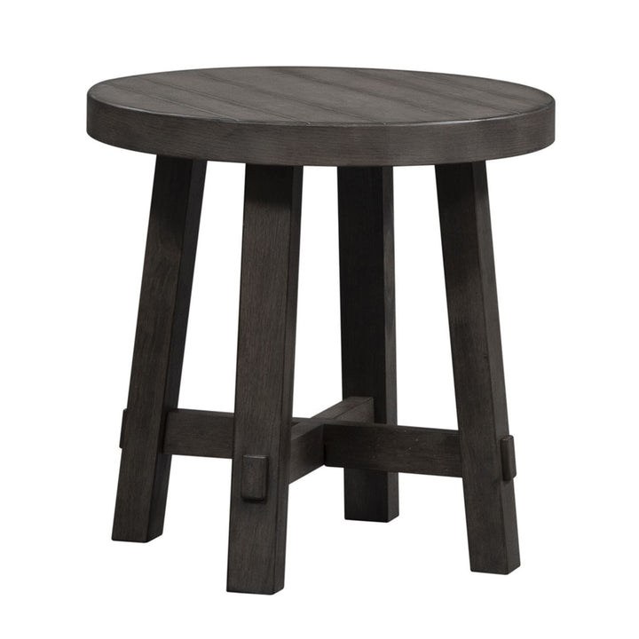 Modern Farmhouse Splay Leg Round End Table
