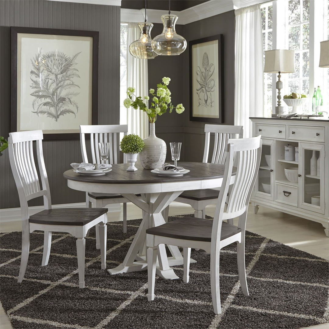 Allyson Park 5 Piece Pedestal Table Set