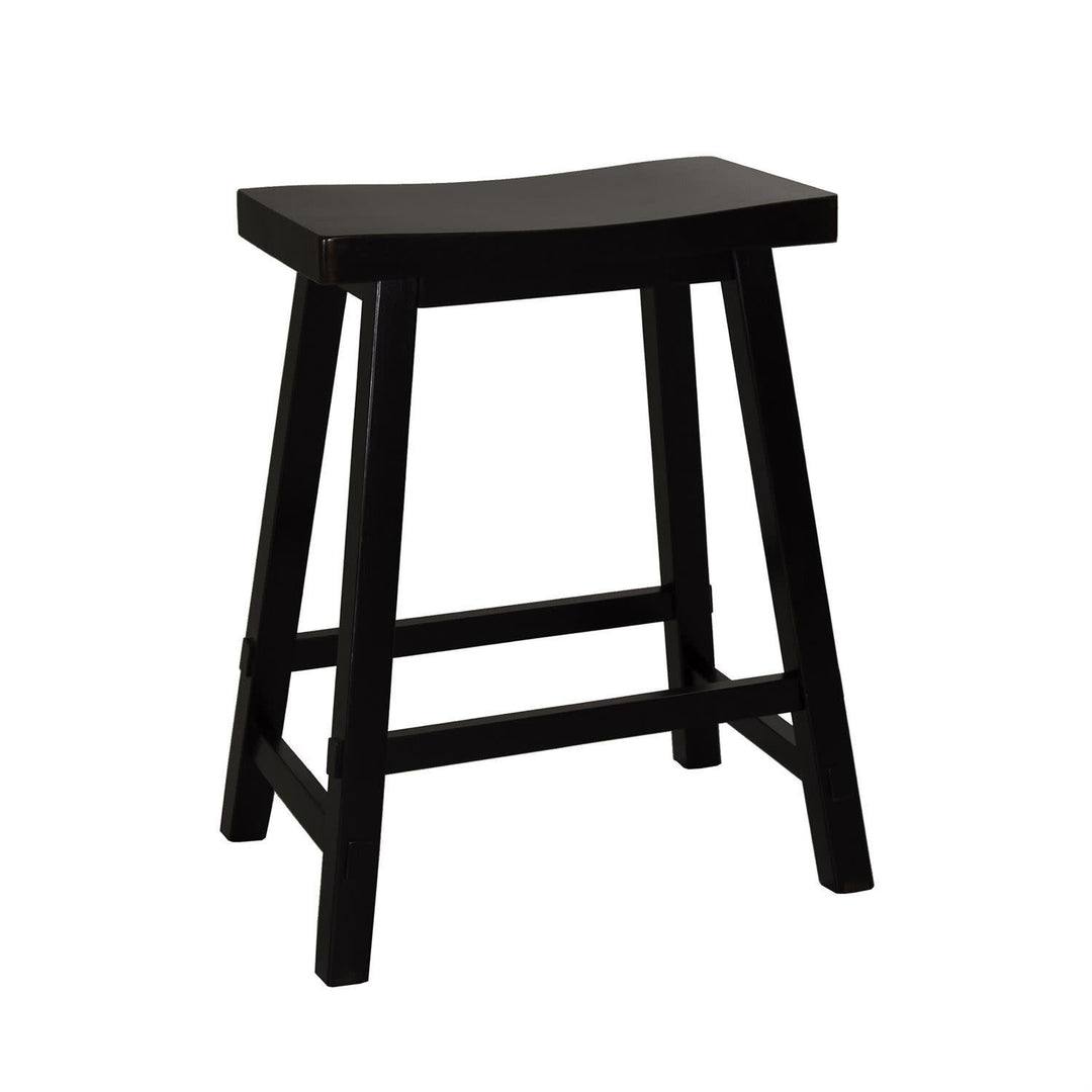 24 Inch Sawhorse Counter Stool - Black