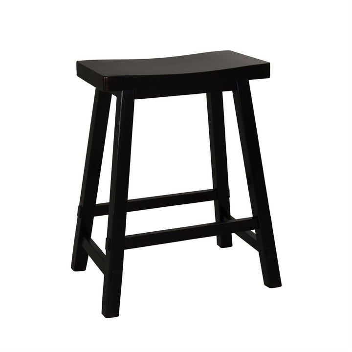 24 Inch Sawhorse Counter Stool - Black