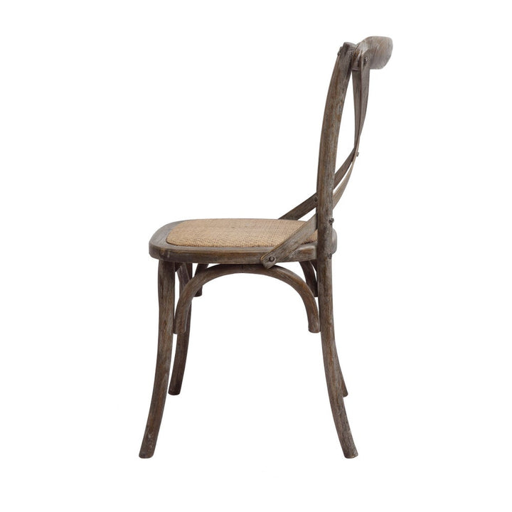Brody X-Back Side Chair (Brown Wash)