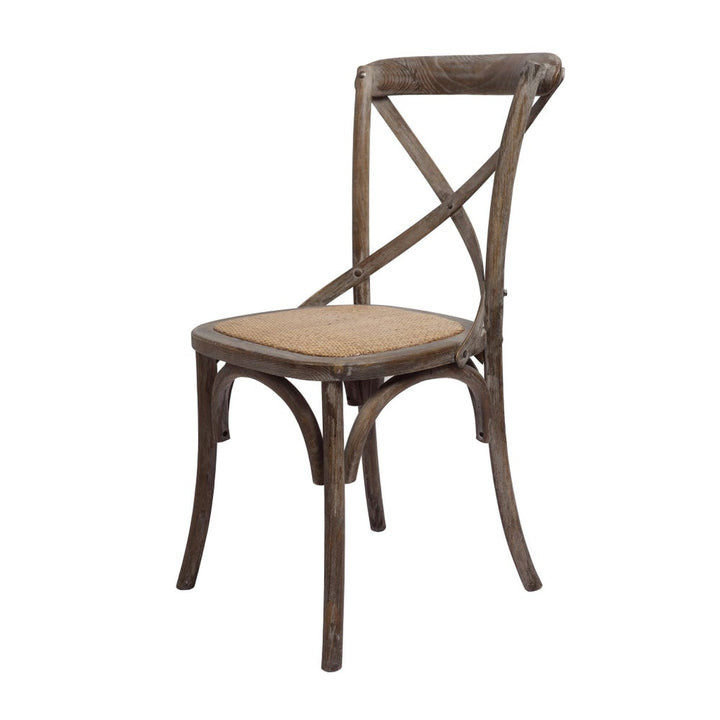 Brody X-Back Side Chair (Brown Wash)