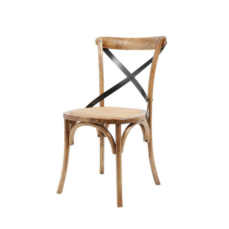 Brody X-Back Side Chair (Medium Brown)